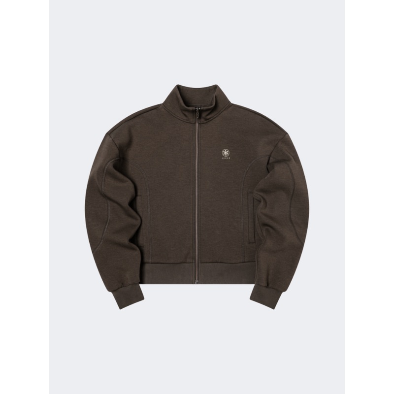 Erke Full Zip Women Training Jacket Caramel Brown