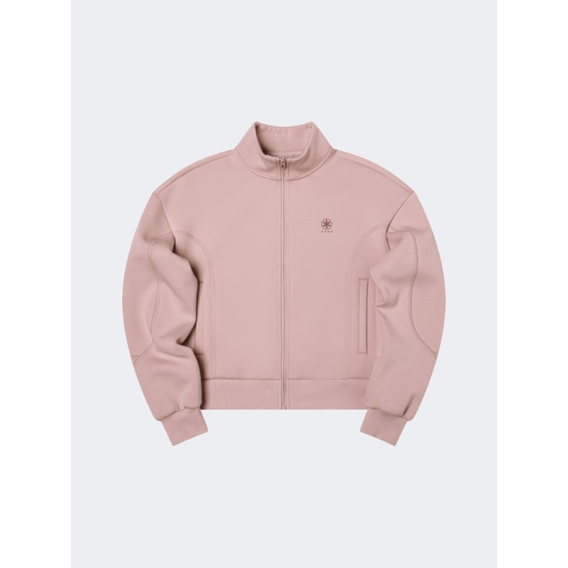 Erke Full Zip Women Training Jacket Cream Pink