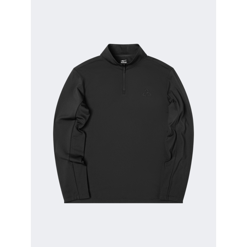 Erke Half Zip Men Lifestyle Long Sleeve Black