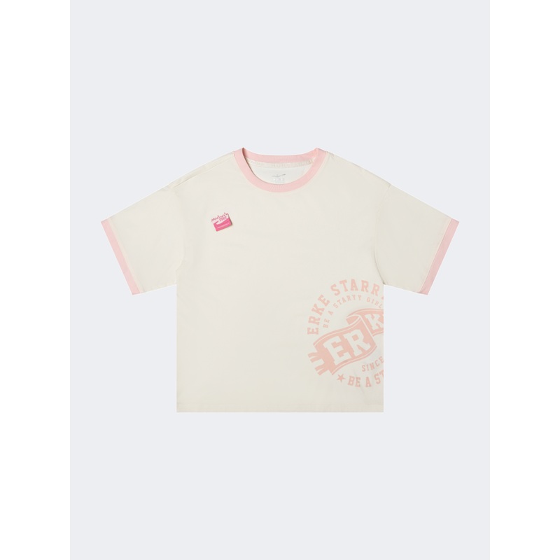Erke Kids-Girls Lifestyle T-Shirt Glacier White