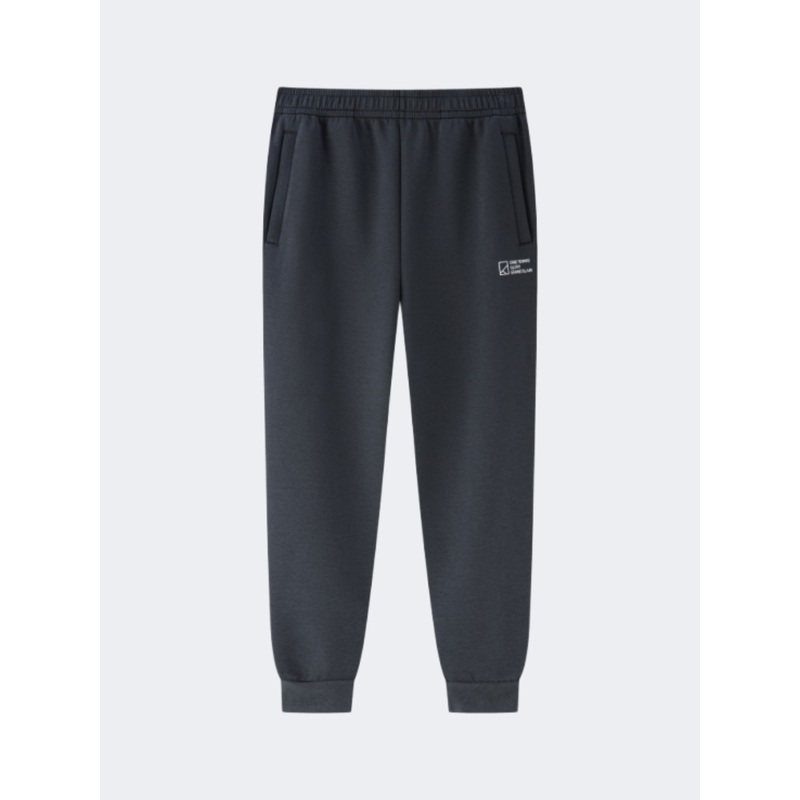 Erke Knitted Cropped Men Tennis Pant Dark Grey