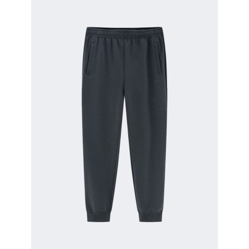 Erke Knitted Cropped Men Training Pant Dark Grey