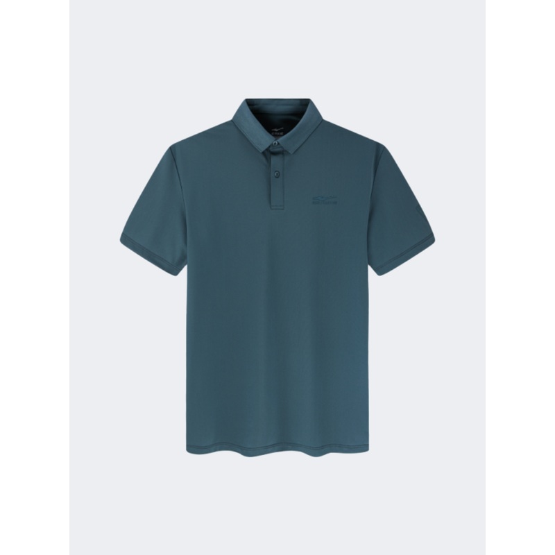Erke Micro Collar Men Tennis Polo Short Sleeve Island Green