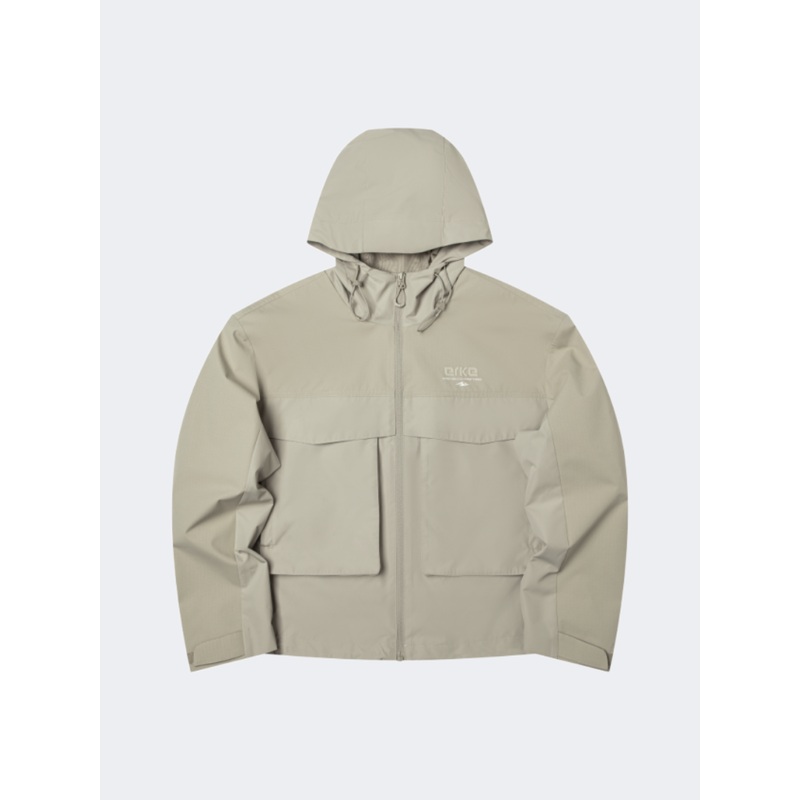 Erke Women Lifestyle Jacket Khaki Gray