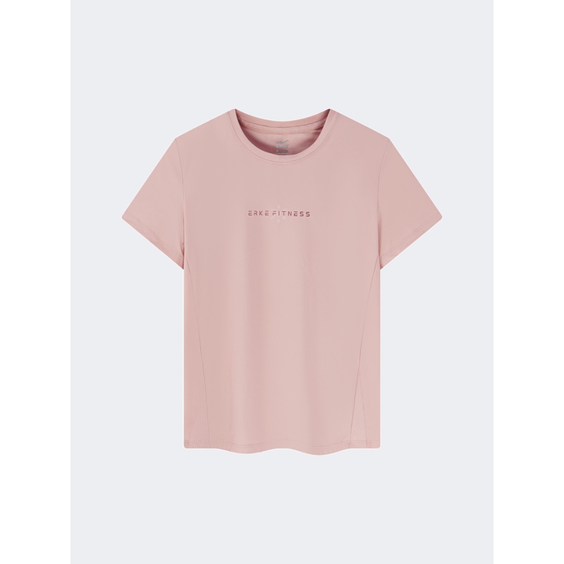 Erke Women Training T-Shirt Cream Pink