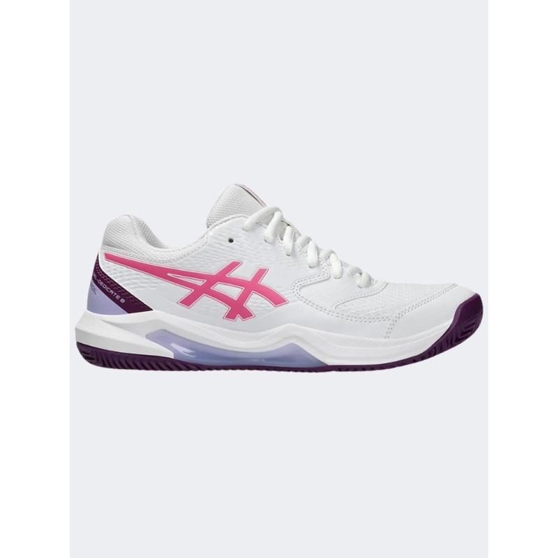Asics Gel Dedicate 8 Women Running Shoes White/Dragon Fruit