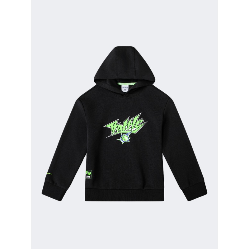 Erke Kids-Boys Training Hoody Black/Green