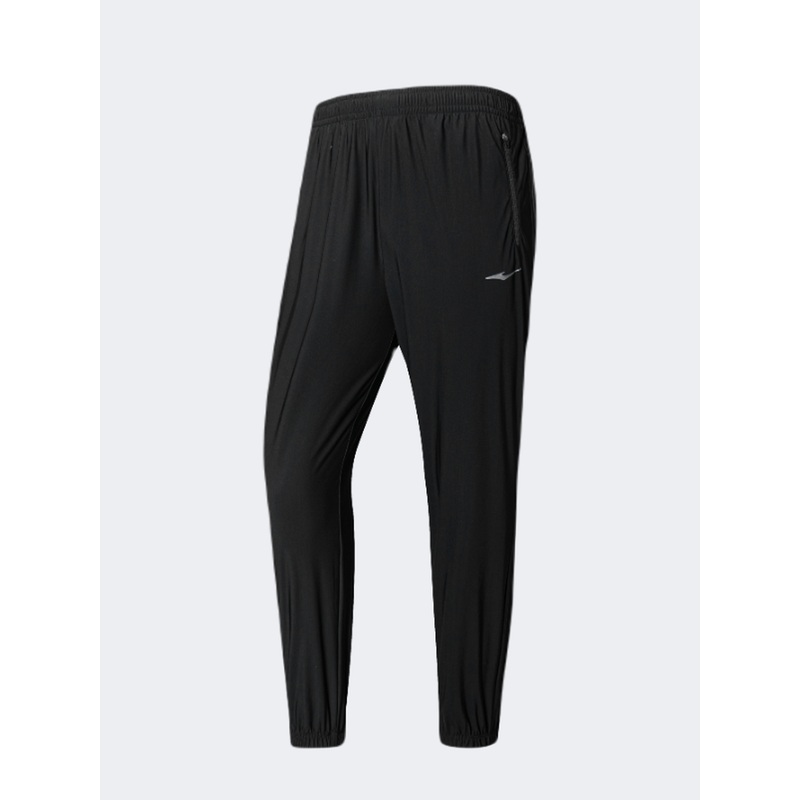 Erke Knitted Cropped Men Running Pant Black