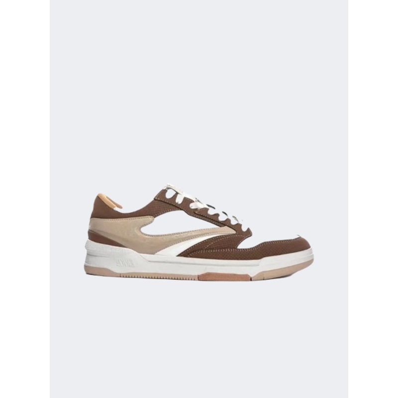 Erke Skateboard Men Lifestyle Shoes White/Hazelnut