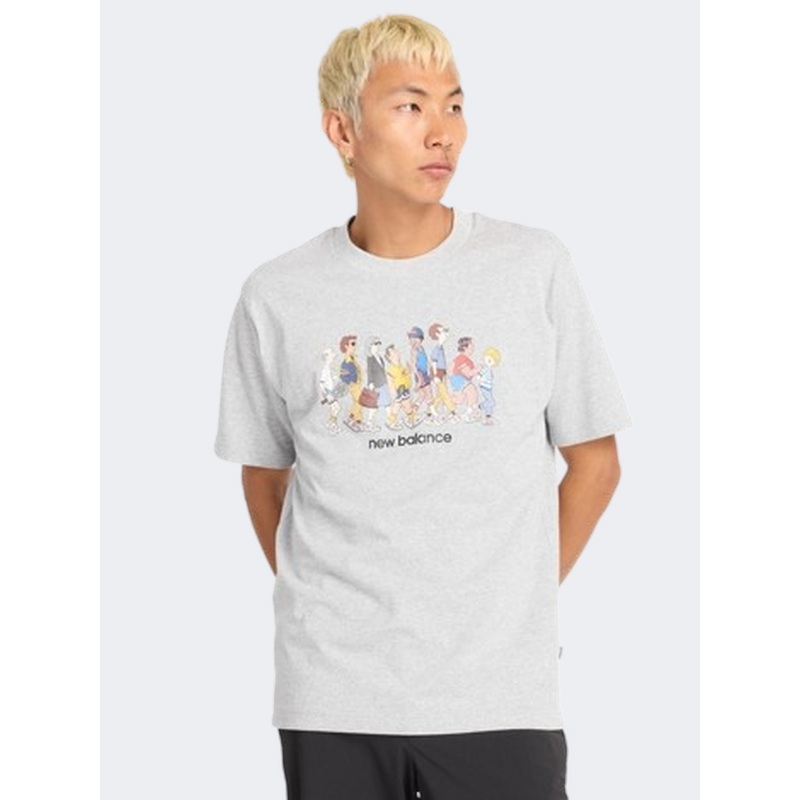 New Balance Athletics Relaxed Archive Walk Men Lifestyle T-Shirt Athletic Grey