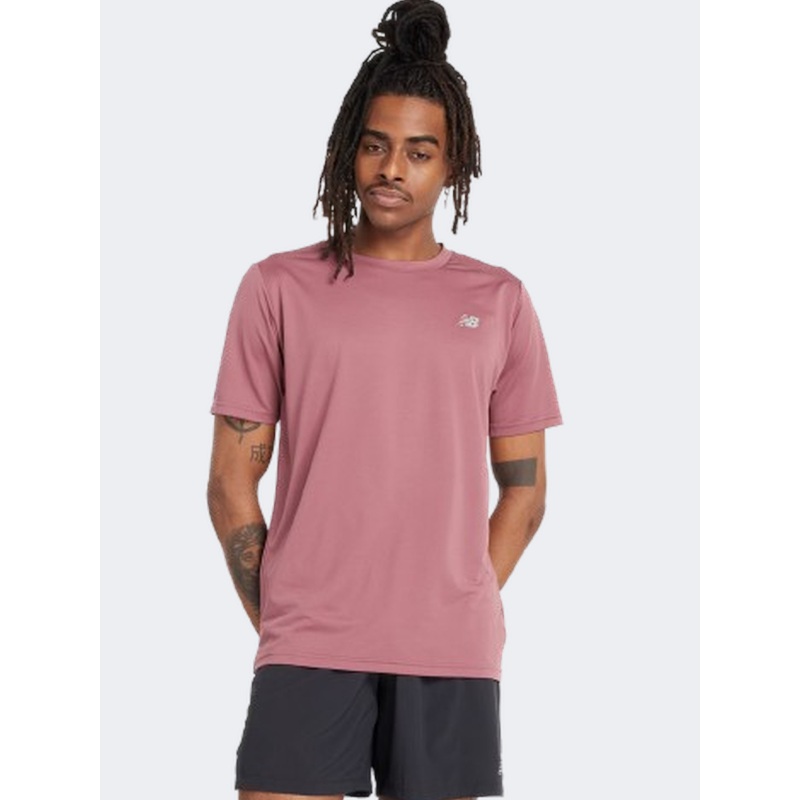 New Balance Core Run Men Performanc T-Shirt Washed Burgundy