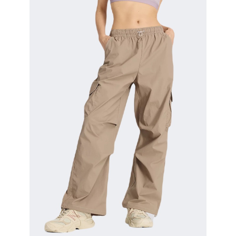 New Balance Seasonal Woven Women Lifestyle Pant Light Mushroom