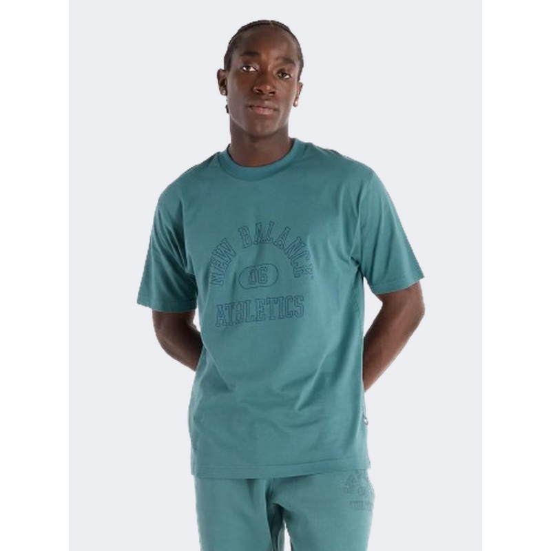 New Balance Varsity Jersey Men Lifestyle T-Shirt New Spruce