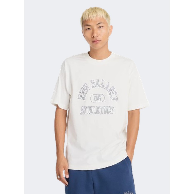 New Balance Varsity Jersey Men Lifestyle T-Shirt Sea Salt