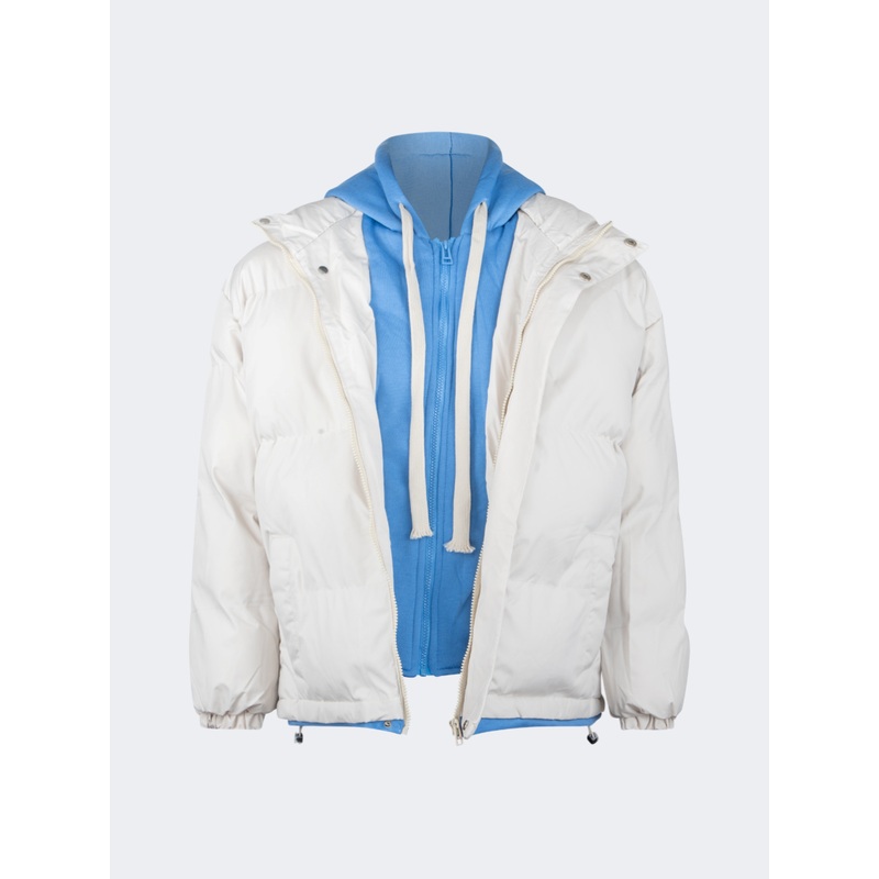 Oil And Gaz Hooded Unisex Lifestyle Puffer Jacket Khaki