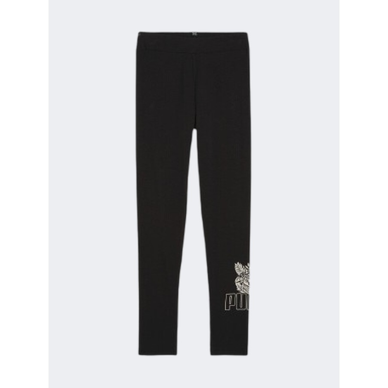 Puma Essential Plus Tropicat Girls Lifestyle Tight Black