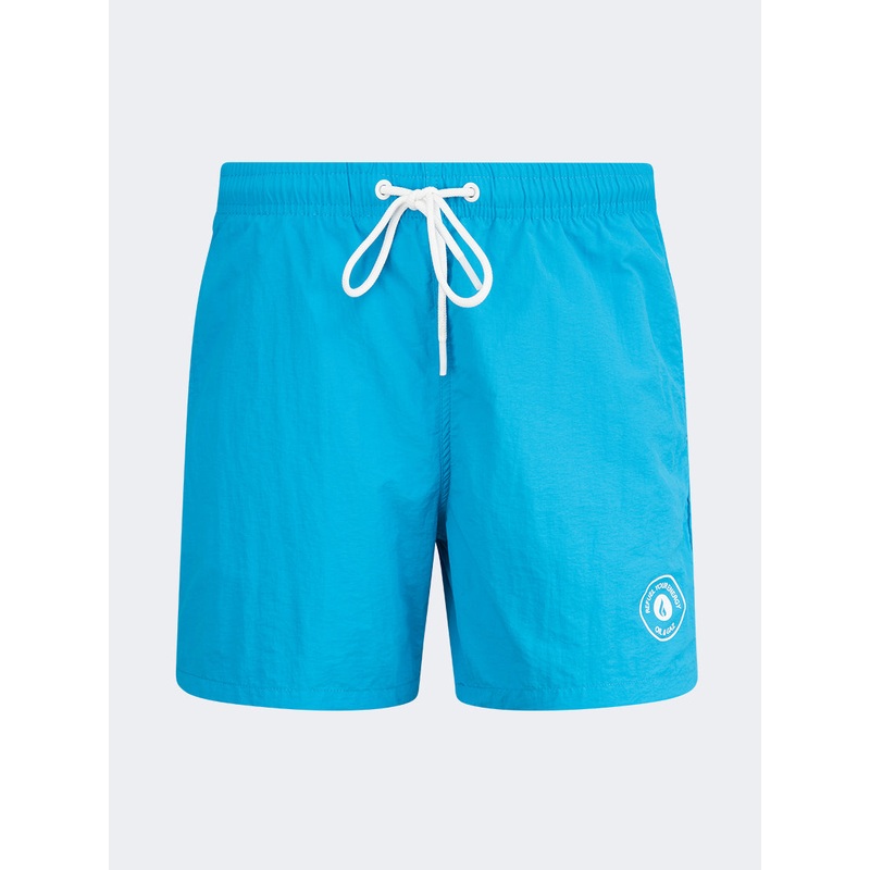 Oil And Gaz Confortable Men Beach Swim Short Light Blue