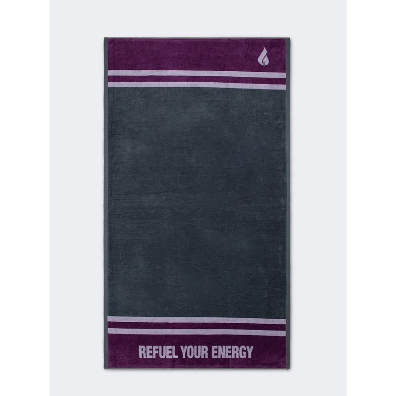 Oil And Gaz Cotton Women Beach Towel Grey/Purple