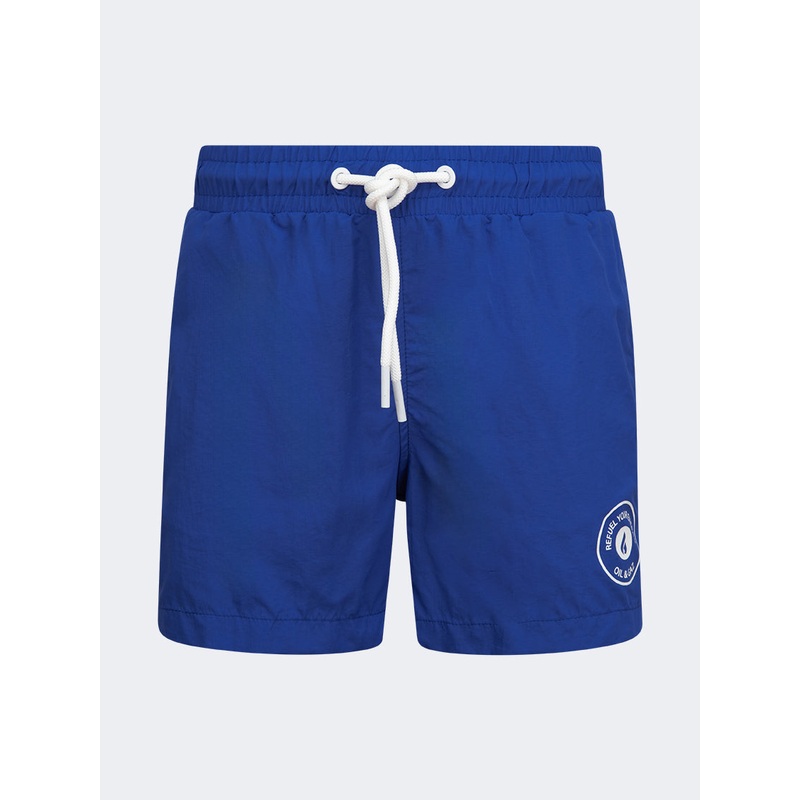Oil And Gaz Plain Kids-Boys Swim Short Blue