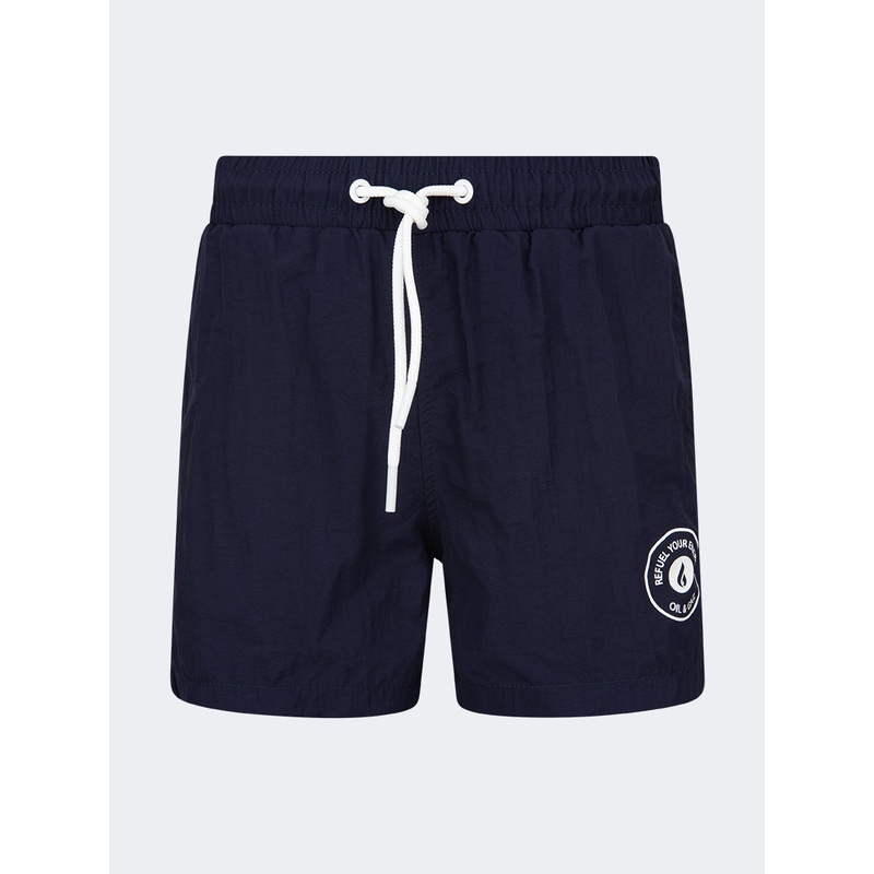 Oil And Gaz Plain Kids-Boys Swim Short Navy