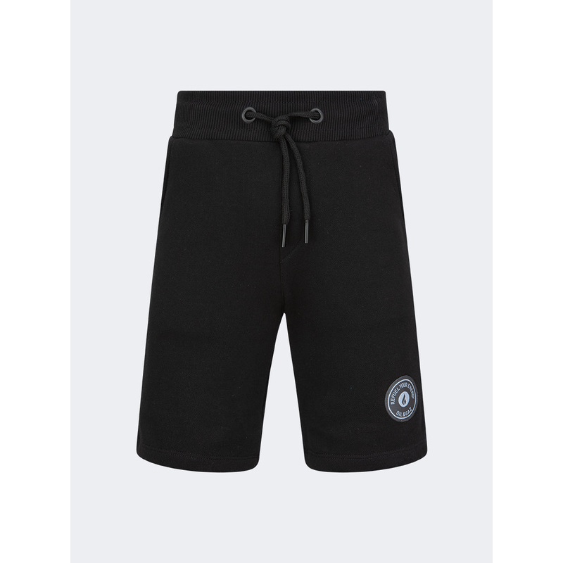 Oil And Gaz Regular Fit Kids-Boys Lifestyle Short Black