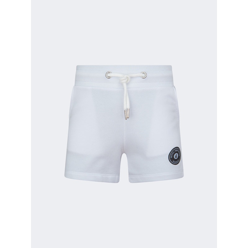 Oil And Gaz Regular Fit Kids-Girls Lifestyle Short White