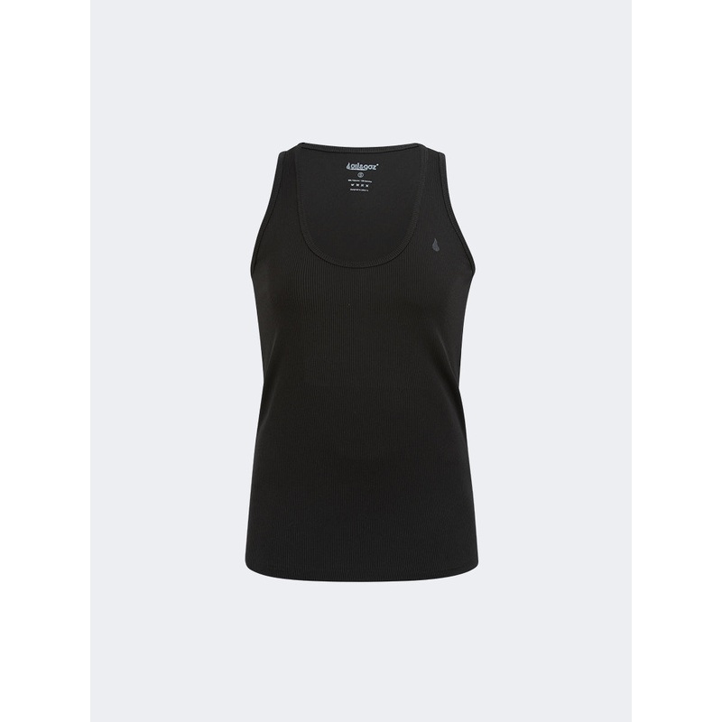 Oil And Gaz Ribbed Women Training Tank Black