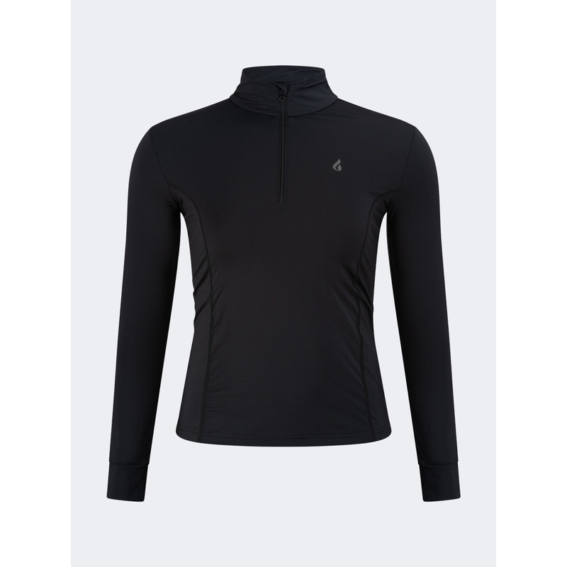 Oil And Gaz Round Neck Women Fitness Long Sleeve Black