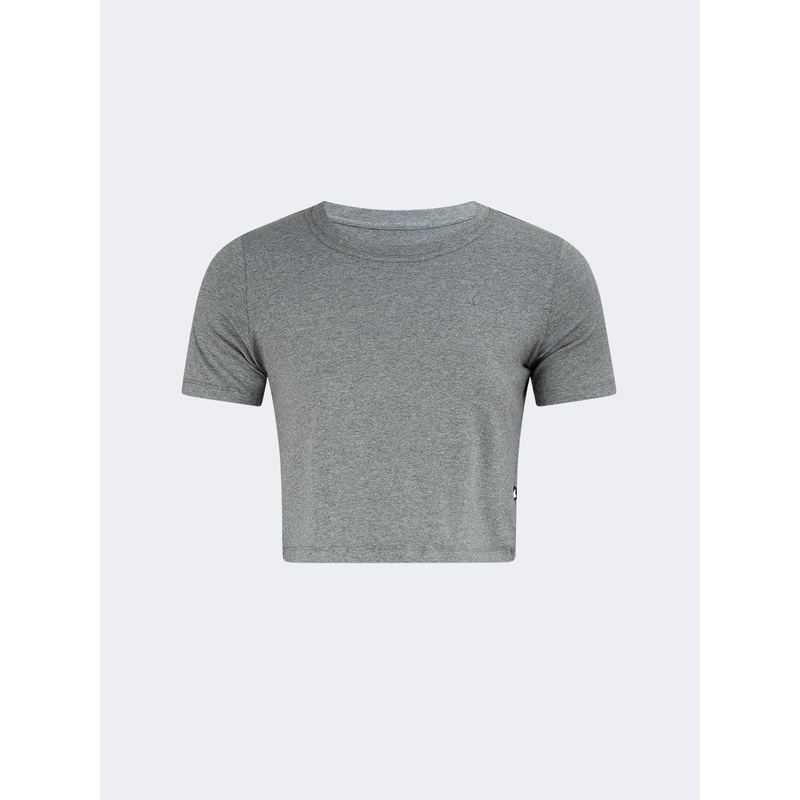 Oil And Gaz Round Neck Women Lifestyle T-Shirt Heather Grey