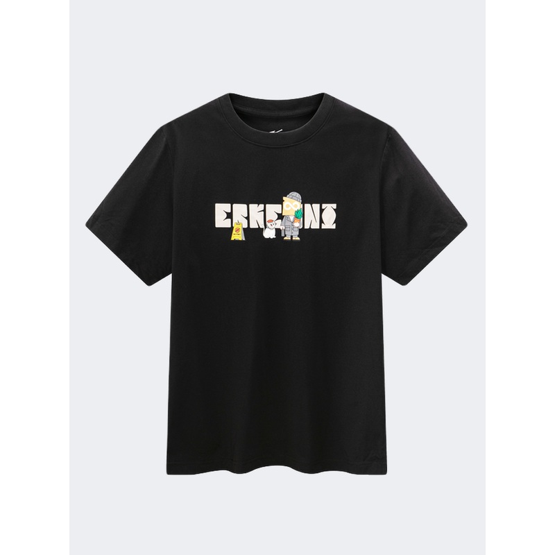 Erke Crew Men Lifestyle T-Shirt Black