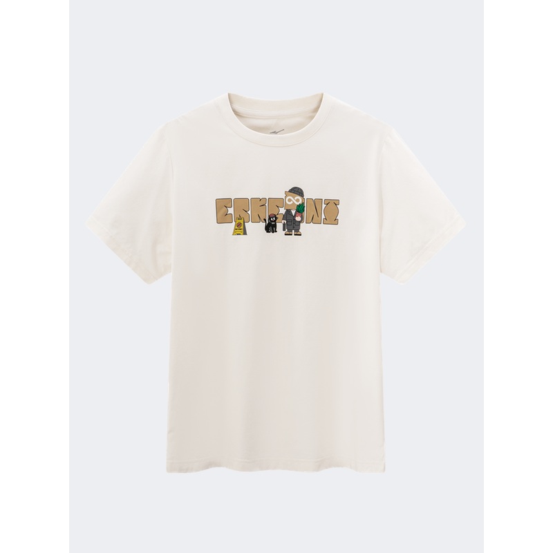 Erke Crew Men Lifestyle T-Shirt Cheese White