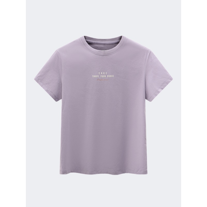 Erke Crew Women Lifestyle T-Shirt Pinky Purple