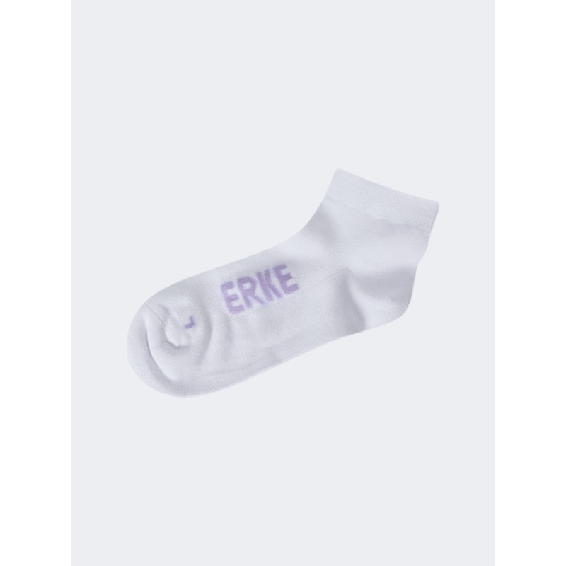 Erke Flat Women Training Sock White/Purple