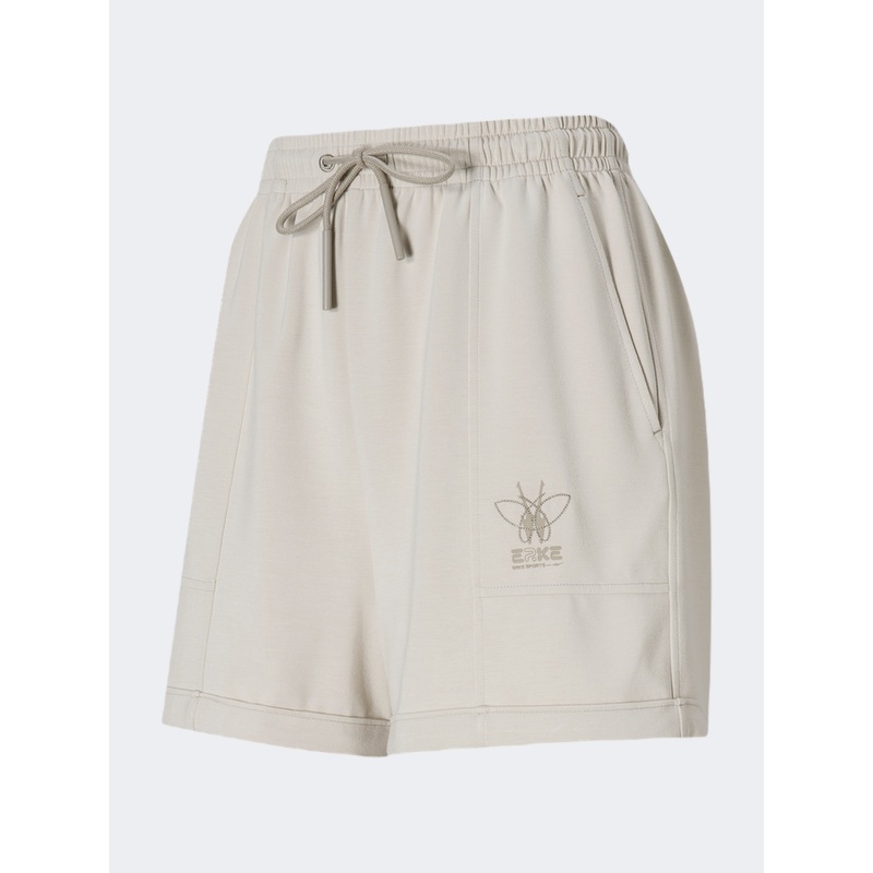 Erke Knitted Women Training Short Light Khaki