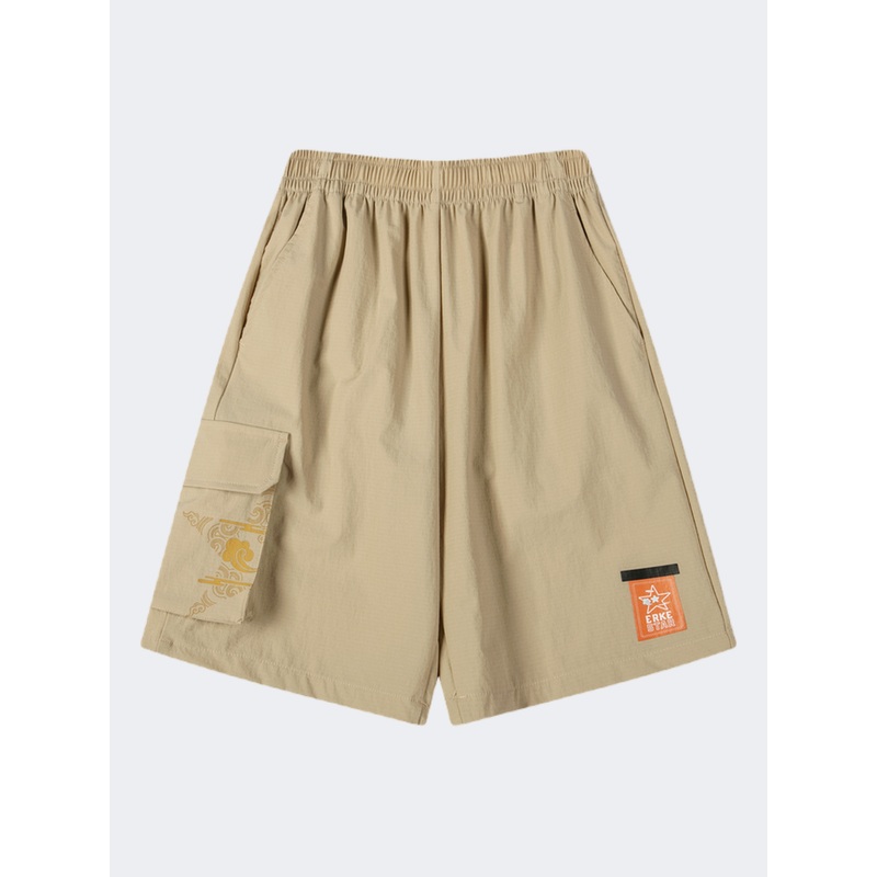 Erke Sport Kids-Boys Training Short Brown Khaki