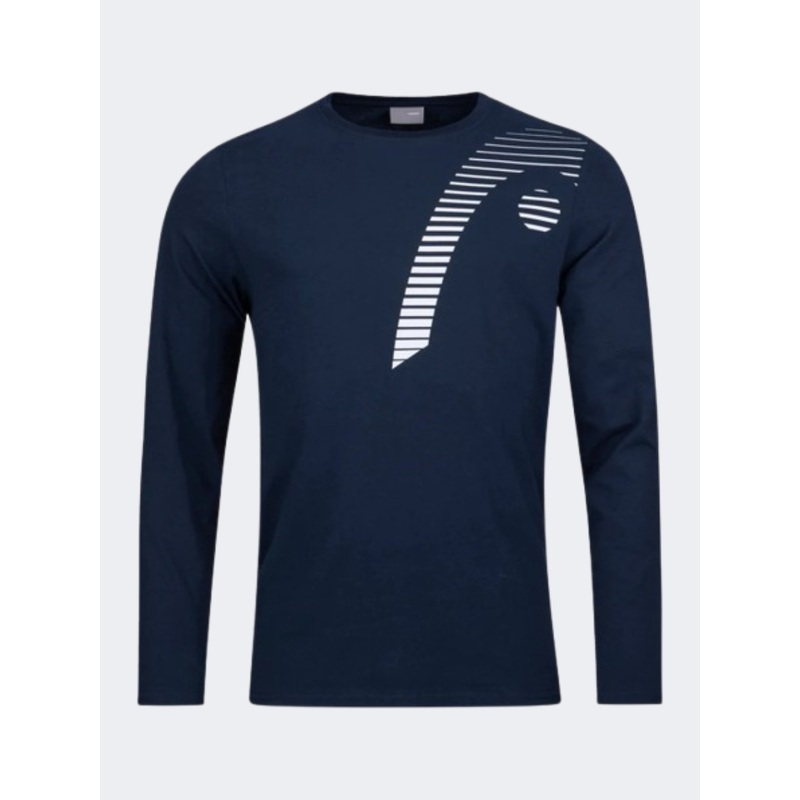 Head Club 22 Cliff Men Tennis Long Sleeve Dark Blue/White