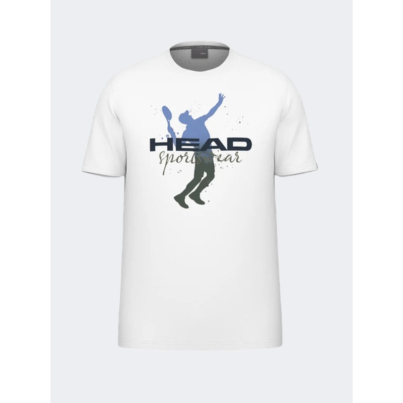 Head Racquet Men Tennis T-Shirt White/Navy