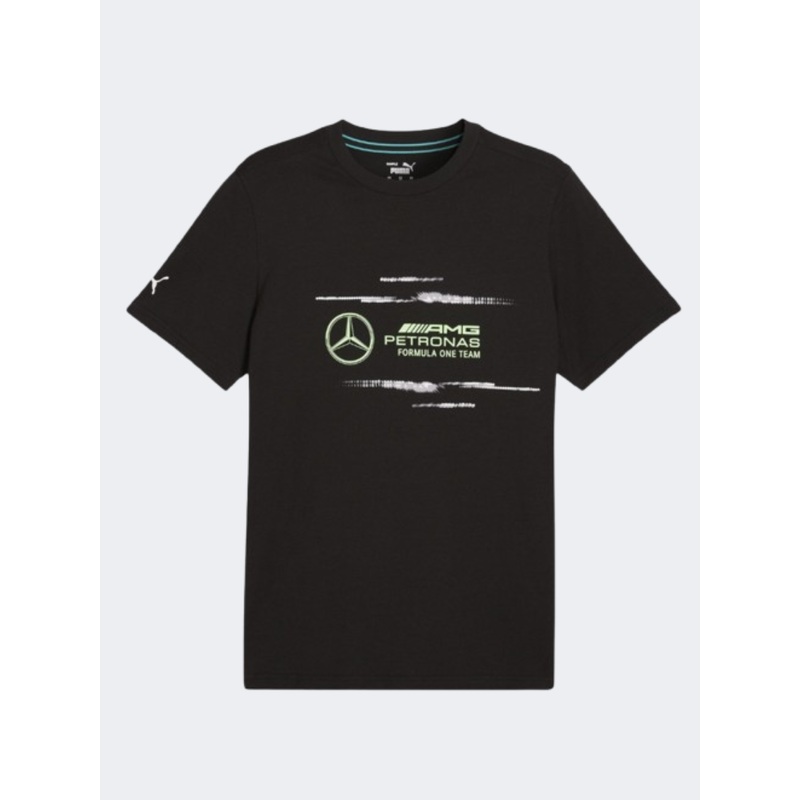 Puma Mercedes Amg Petronas F1 Logo Men Lifestyle T-Shirt Black/White/Green