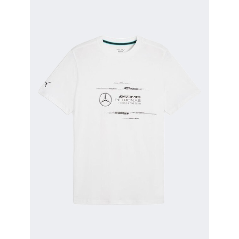 Puma Mercedes Amg Petronas F1 Logo Men Lifestyle T-Shirt White/Black