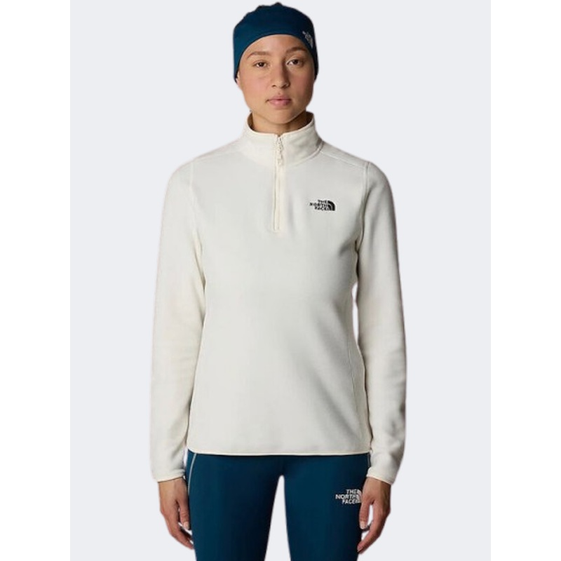 The North Face 100 Glacier Women Skiing Fleece White Dune