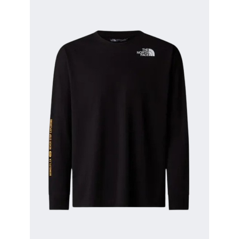 The North Face Varsity Graphic Oversized Kids Lifestyle Long Sleeve Black