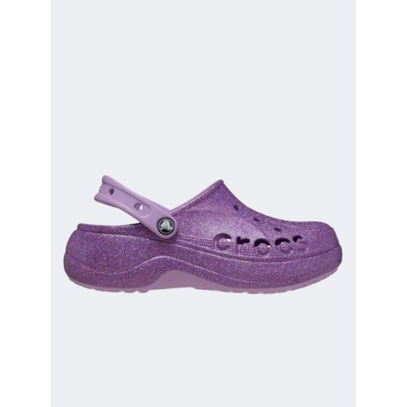 Crocs Baya Platform Glitter Clog Women Lifestyle Slippers Orchid