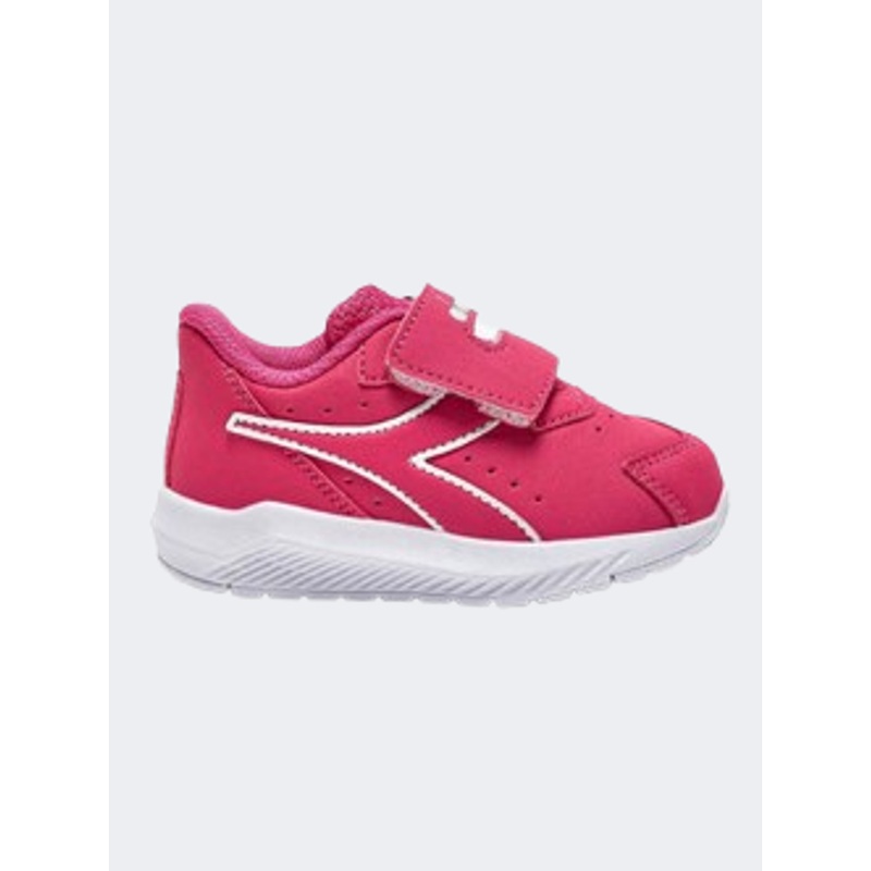 Diadora Falcon 4 Sl Infant-Girls Running Shoes Rasberry/White