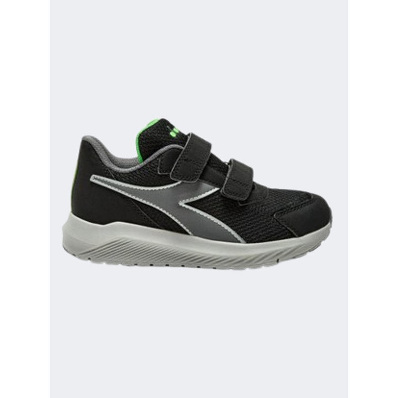 Diadora Falcon V 4 Ps-Boys Running Shoes Black/Grey/Green