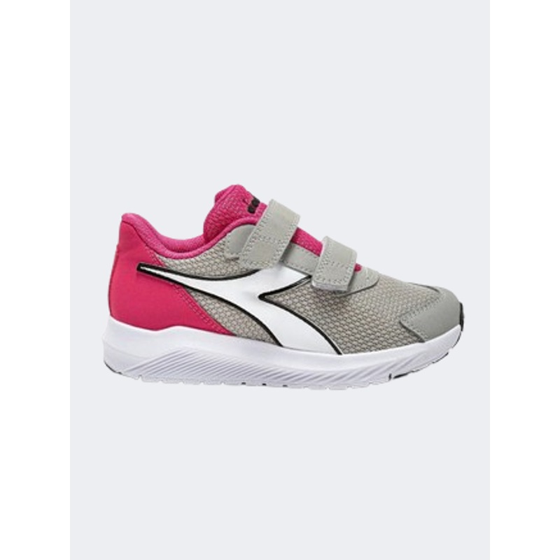 Diadora Falcon V 4 Ps-Boys Running Shoes Silver/Pink/White