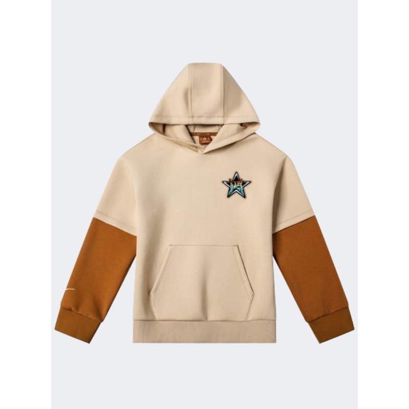 Erke Kids-Boys Training Hoody Light Brown