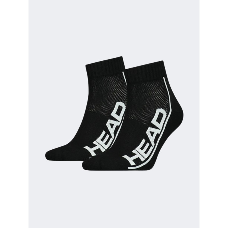 Head Tennis 2P Stripe Quarter Men Tennis Sock Black/White