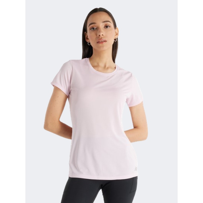 New Balance Core Run Women Performance T-Shirt Mid Century Pink