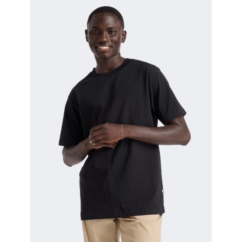 New Balance Embossed Logo Jersey Men Lifestyle T-Shirt Black