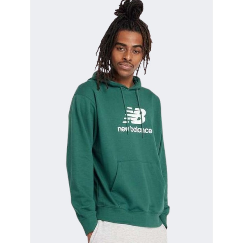 New Balance Sport Essential Fleece French Terry Logo Men Lifestyle Hoody Nightwatch Green